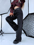 "FLEX JEANS" T6042-5 - Tamsiai pilkos